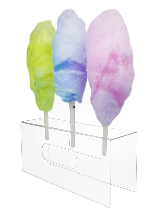 SourceOne Premium Clear Acrylic Cotton Candy Holder with 3 Holes - Image 4